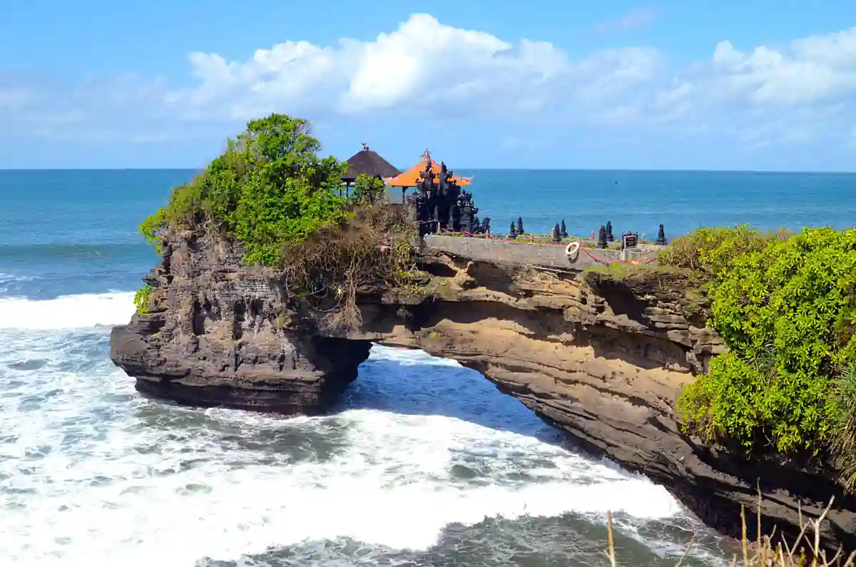 Sunset at Tanah Lot Temple — a popular custom itinerary stop in Bali