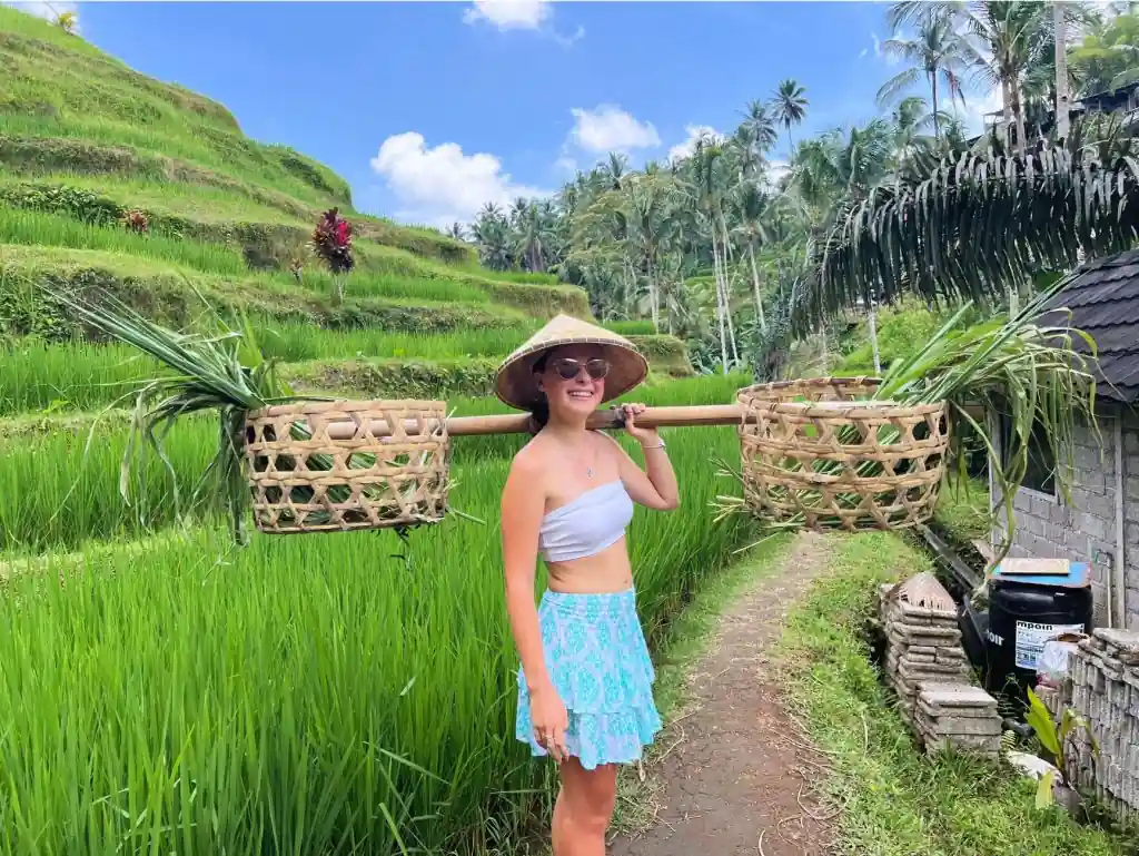 Tourists enjoying a trip to Tegalalang